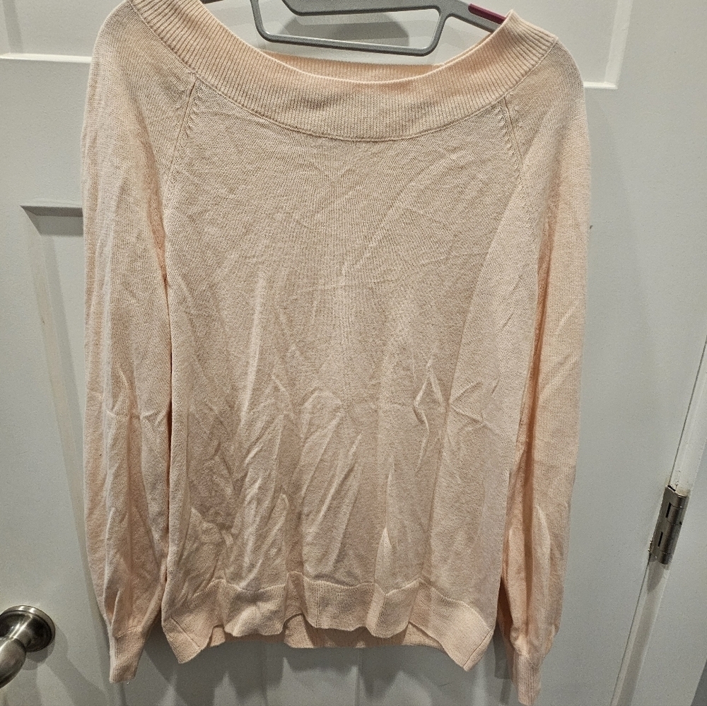 LOFT Blush Pink Lightweight Sweater XS Soft Knit Crewneck Pullover Women’s
